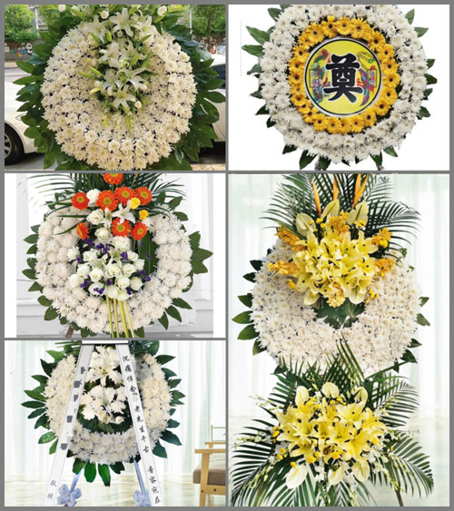 山东青岛黄岛区六汪镇柏乡二村花圈速递